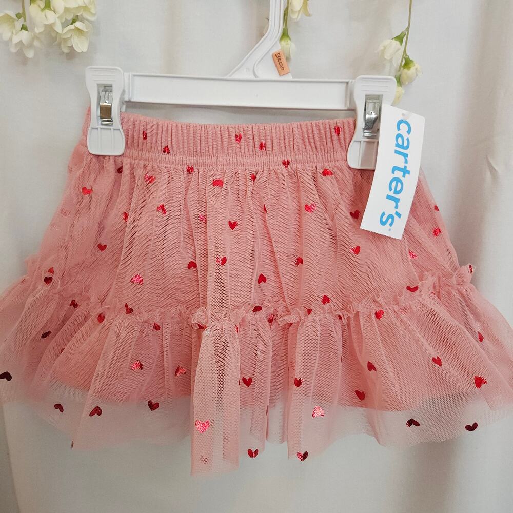 Carter's Baby Girl 12M Pink Tutu Skirt Diaper Cover NWT